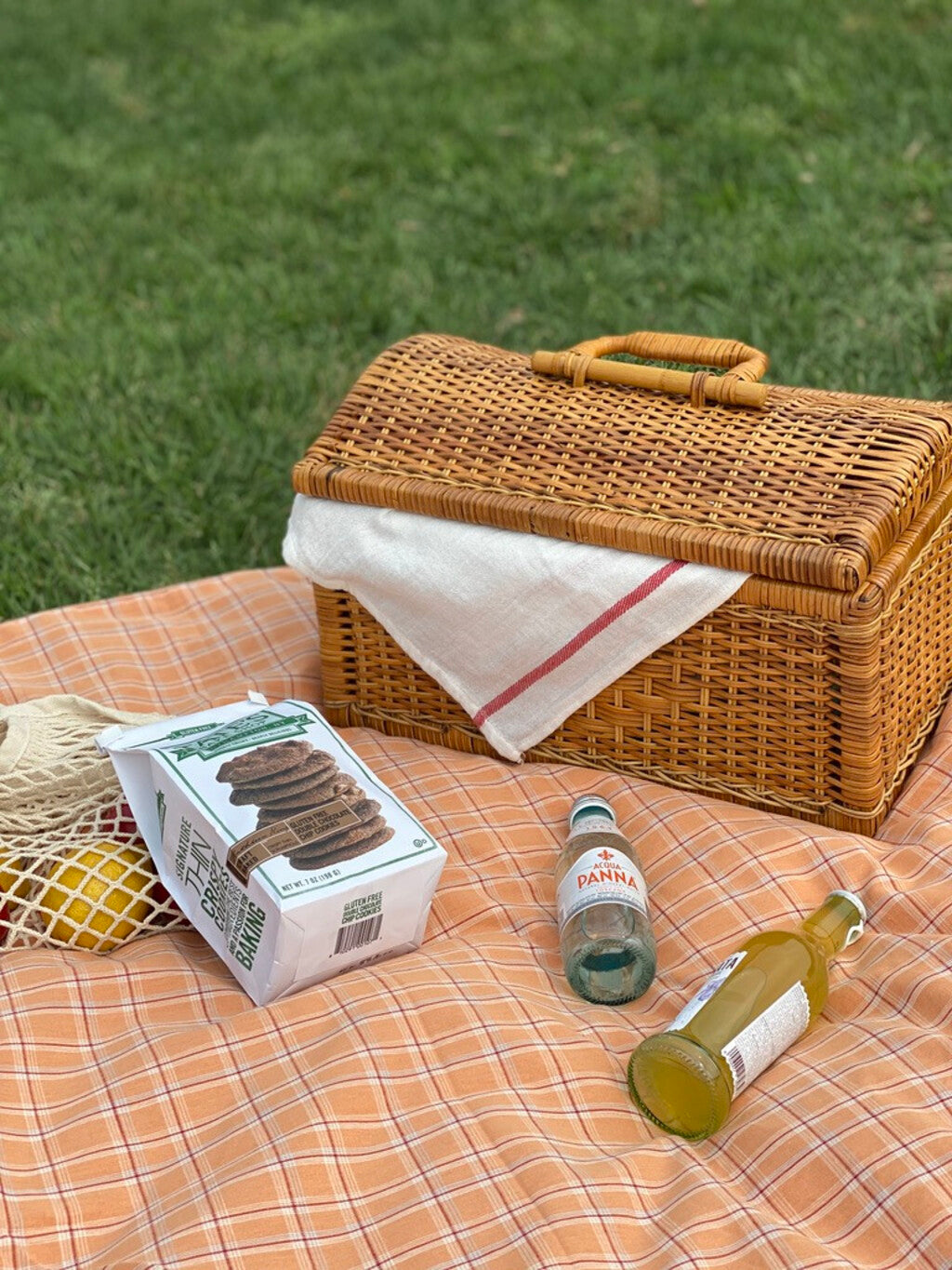 Summerlicious Picnic Mat (Orange Big-Checkered)