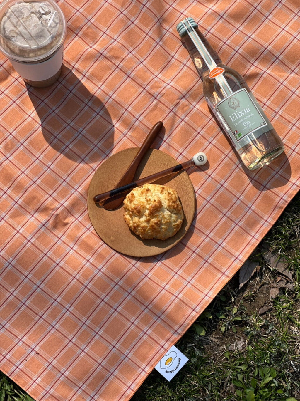 Summerlicious Picnic Mat (Orange Big-Checkered)