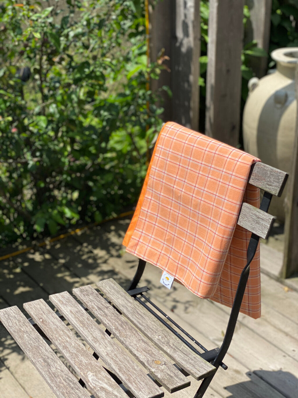 Summerlicious Picnic Mat (Orange Big-Checkered)