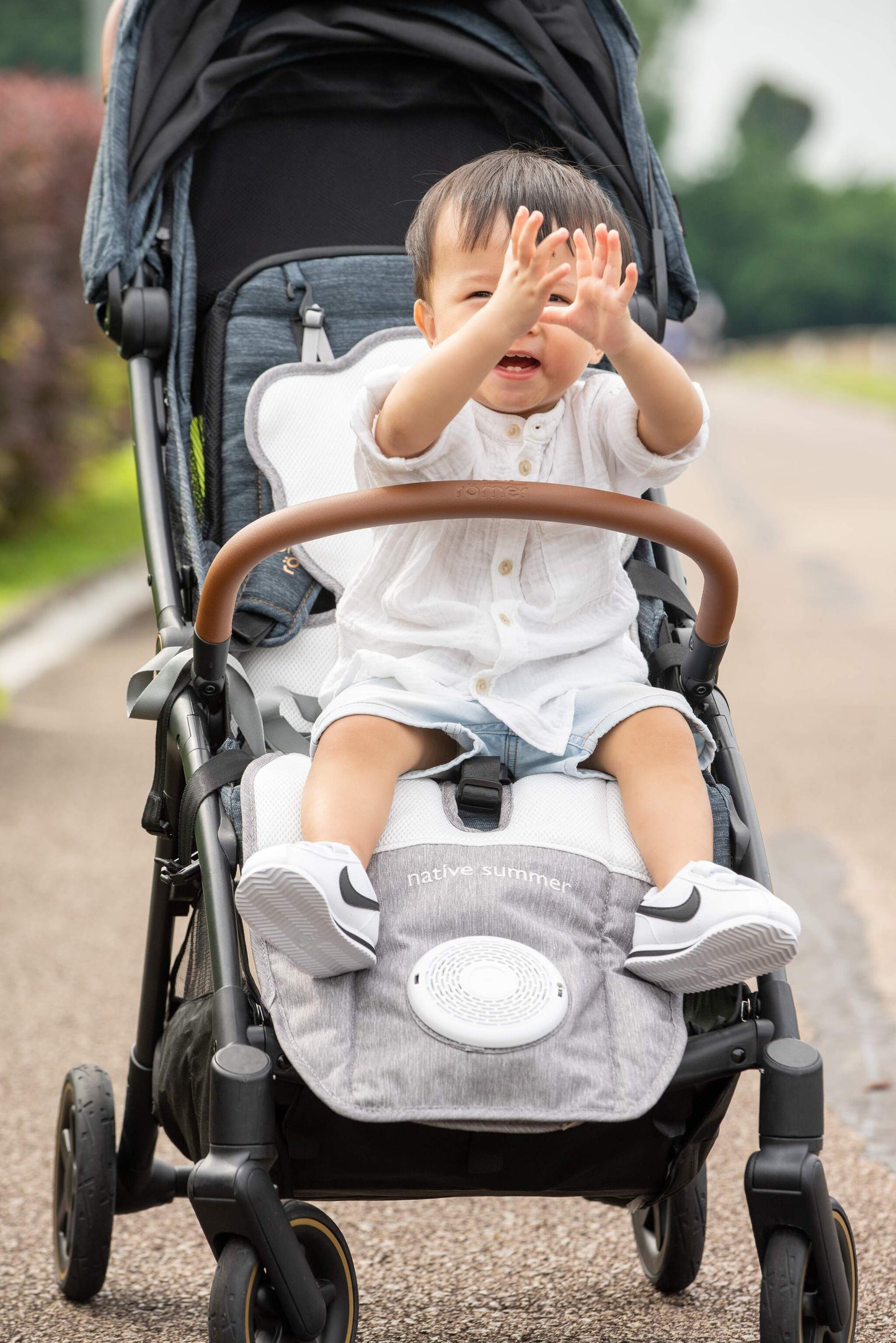 summer car seat and stroller Air Mesh - Stroller Cooling Seat (Grey)