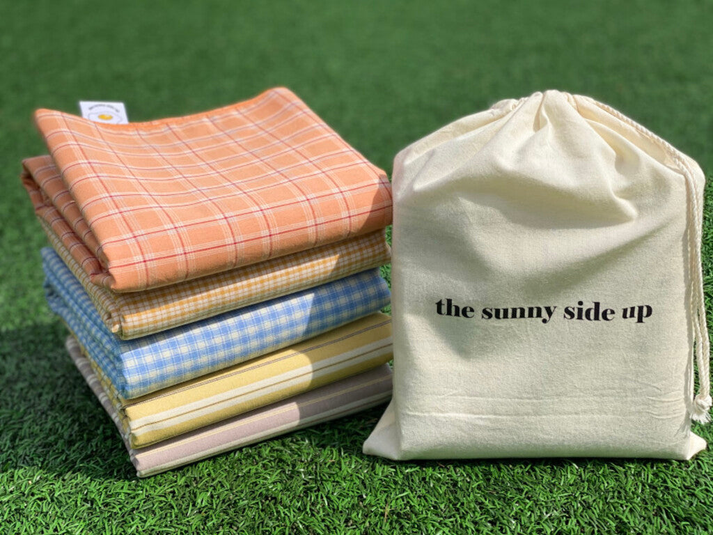 Summerlicious Picnic Mat (Orange Big-Checkered)