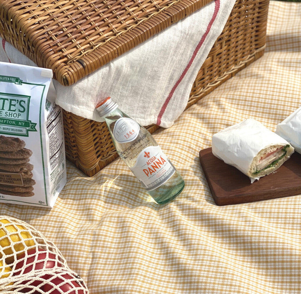 Summerlicious Picnic Mat (Yellow Mini-Checkered)