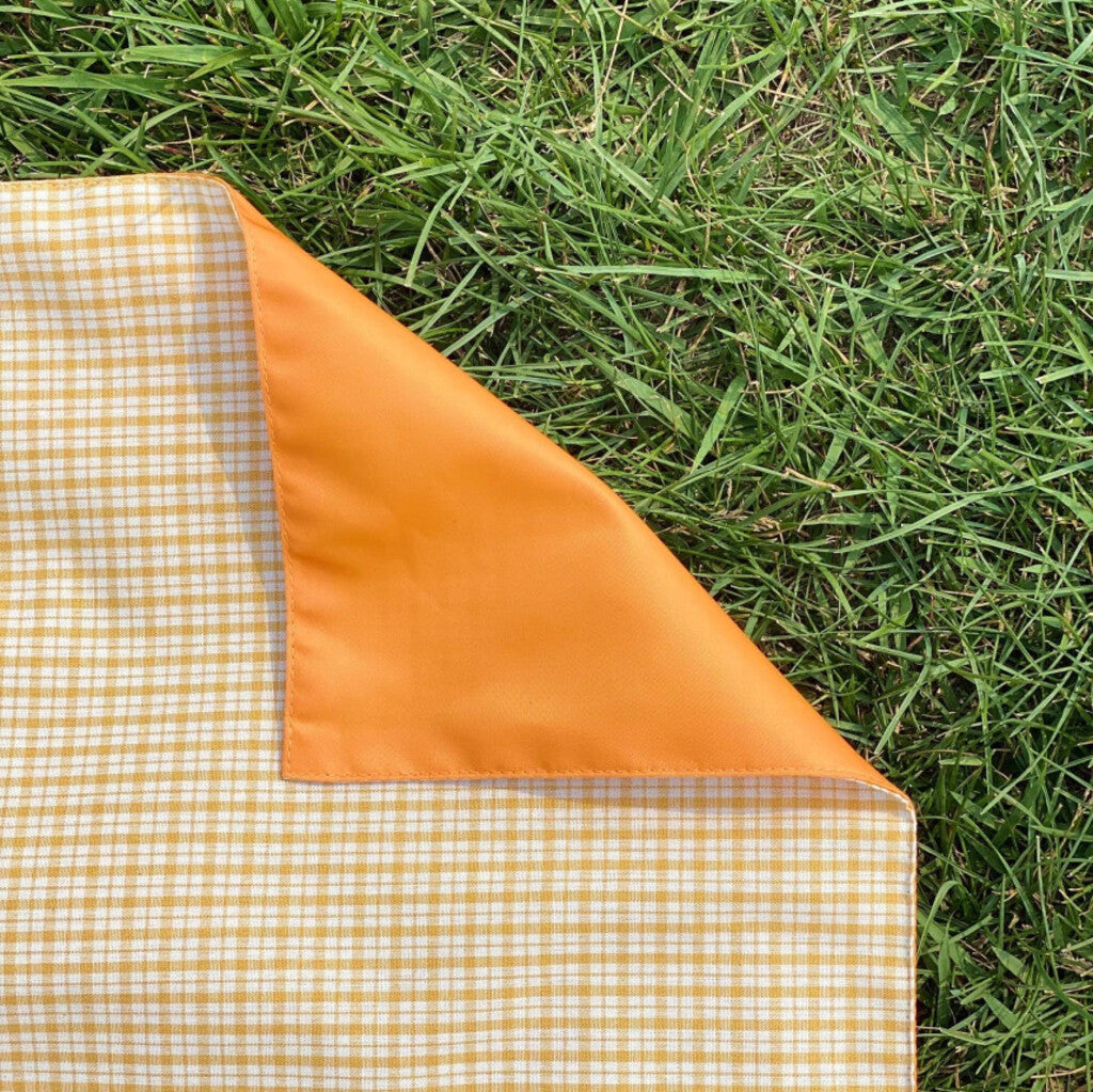 Summerlicious Picnic Mat (Yellow Mini-Checkered)